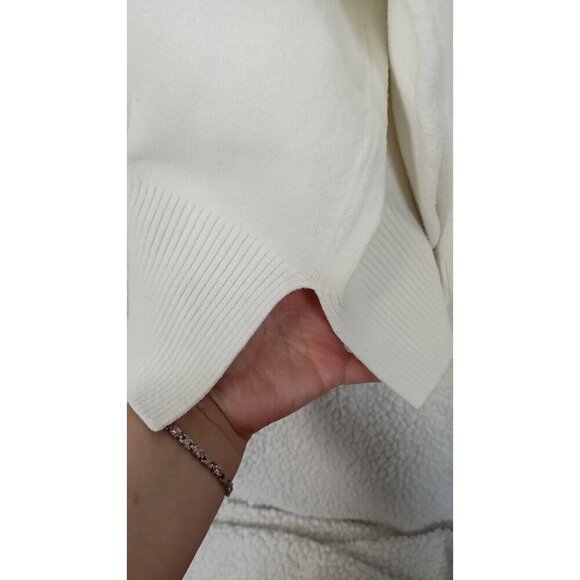 French Connection Women's Knit XL Ivory Pullover Sweater Acrylic Oversized - Picture 8 of 11